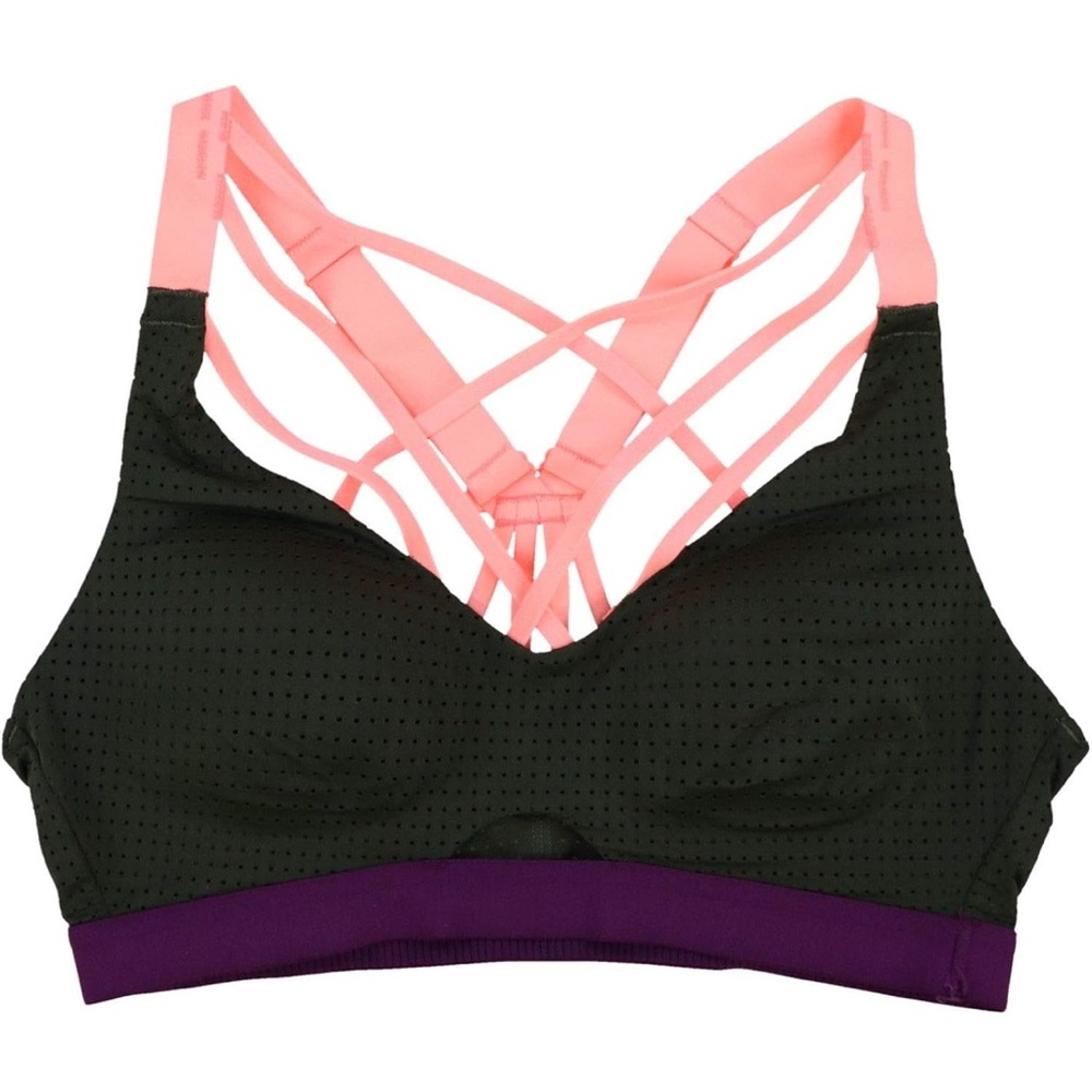 Victoria Secret Sport Vibrant Pink and Purple Strappy Sports Bra